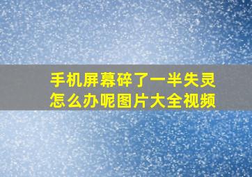 手机屏幕碎了一半失灵怎么办呢图片大全视频