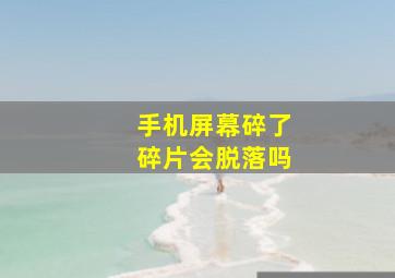 手机屏幕碎了碎片会脱落吗