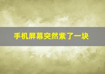 手机屏幕突然紫了一块