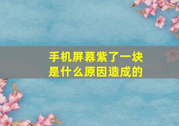 手机屏幕紫了一块是什么原因造成的