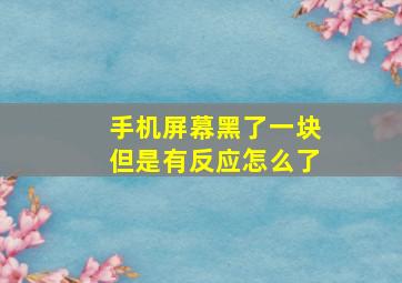 手机屏幕黑了一块但是有反应怎么了