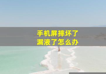 手机屏摔坏了漏液了怎么办