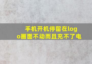 手机开机停留在logo画面不动而且充不了电