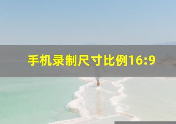 手机录制尺寸比例16:9