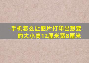 手机怎么让图片打印出想要的大小高12厘米宽8厘米