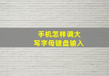 手机怎样调大写字母键盘输入