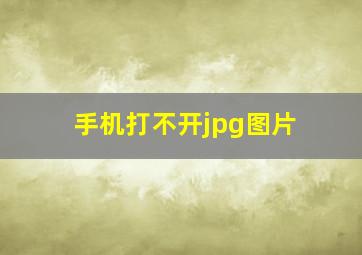 手机打不开jpg图片