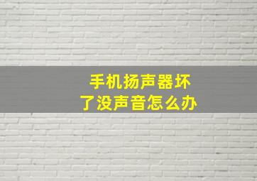 手机扬声器坏了没声音怎么办