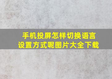 手机投屏怎样切换语言设置方式呢图片大全下载