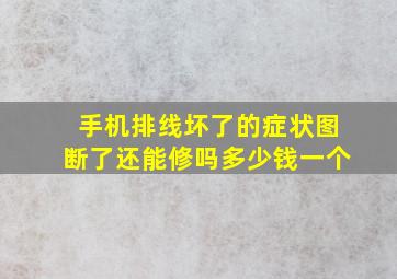 手机排线坏了的症状图断了还能修吗多少钱一个