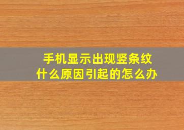 手机显示出现竖条纹什么原因引起的怎么办