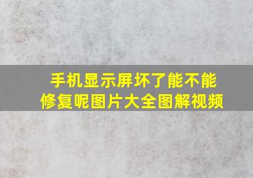 手机显示屏坏了能不能修复呢图片大全图解视频