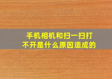 手机相机和扫一扫打不开是什么原因造成的