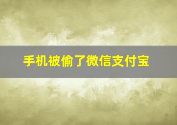 手机被偷了微信支付宝