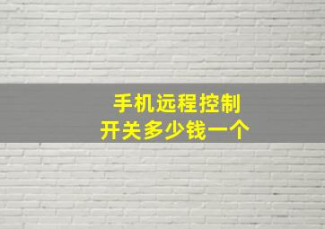 手机远程控制开关多少钱一个