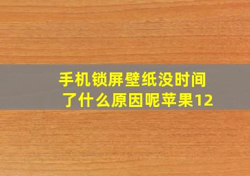 手机锁屏壁纸没时间了什么原因呢苹果12