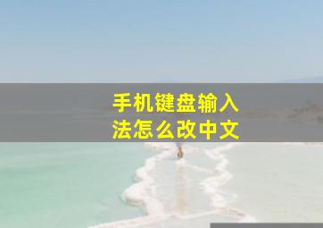 手机键盘输入法怎么改中文