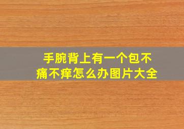 手腕背上有一个包不痛不痒怎么办图片大全