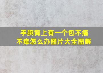 手腕背上有一个包不痛不痒怎么办图片大全图解