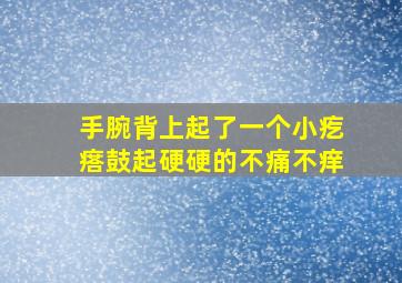 手腕背上起了一个小疙瘩鼓起硬硬的不痛不痒