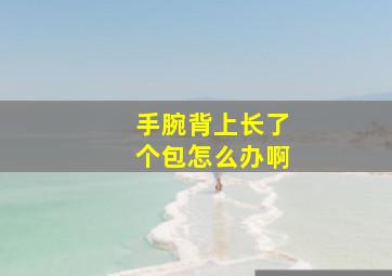 手腕背上长了个包怎么办啊