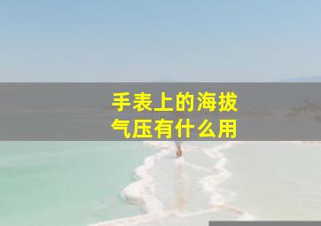 手表上的海拔气压有什么用