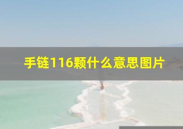 手链116颗什么意思图片