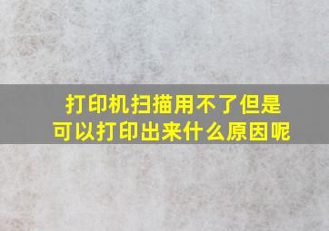 打印机扫描用不了但是可以打印出来什么原因呢