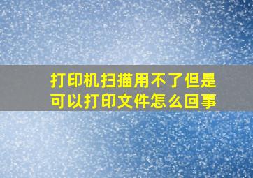 打印机扫描用不了但是可以打印文件怎么回事