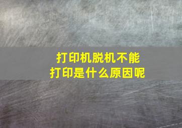 打印机脱机不能打印是什么原因呢