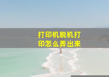 打印机脱机打印怎么弄出来