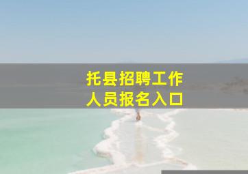 托县招聘工作人员报名入口