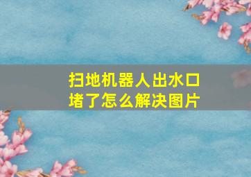 扫地机器人出水口堵了怎么解决图片