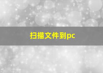 扫描文件到pc