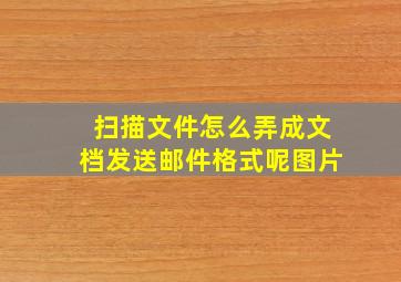 扫描文件怎么弄成文档发送邮件格式呢图片