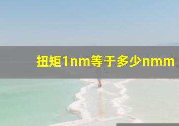 扭矩1nm等于多少nmm