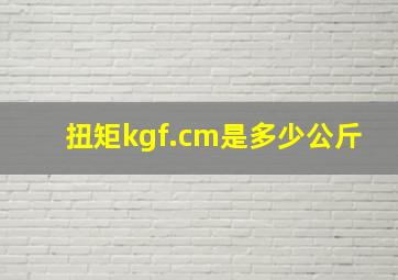 扭矩kgf.cm是多少公斤