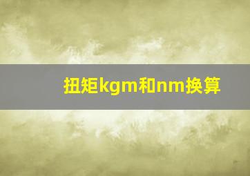 扭矩kgm和nm换算