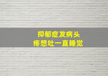 抑郁症发病头疼想吐一直睡觉