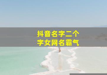 抖音名字二个字女网名霸气