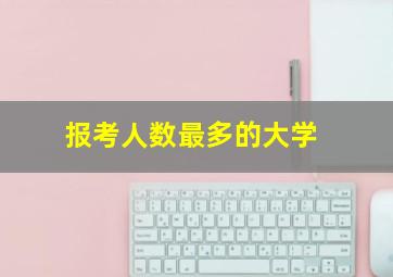 报考人数最多的大学