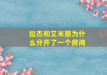 拉杰和艾米丽为什么分开了一个房间