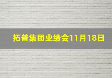 拓普集团业绩会11月18日