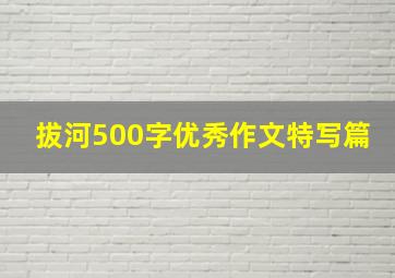 拔河500字优秀作文特写篇