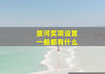 拔河奖项设置一般都有什么