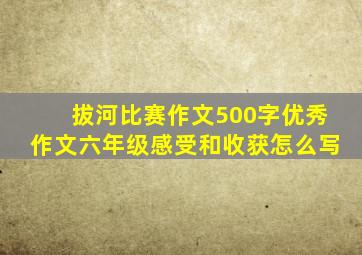 拔河比赛作文500字优秀作文六年级感受和收获怎么写