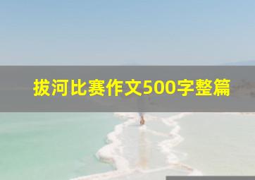 拔河比赛作文500字整篇