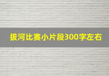 拔河比赛小片段300字左右