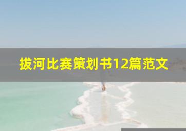 拔河比赛策划书12篇范文