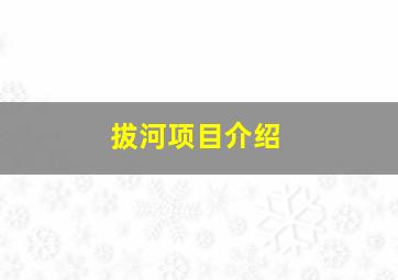 拔河项目介绍